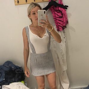 Carmar stripped denim & white skirt